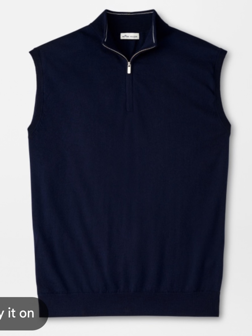 Peter Millar wool/ silk navy vest - men’s medium